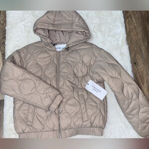 Calvin Klein Beige Puffer Coat